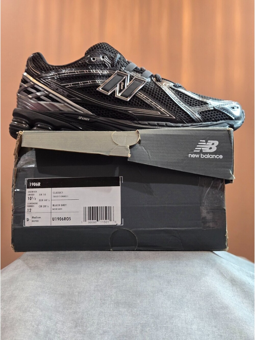 New Balance 1906R - Black / Metallic Silver (U1906ROS) Men’s 10.5 BRAND NEW - Picture 9 of 9